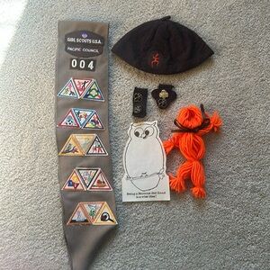 Vintage brownie Girl Scout memorabilia